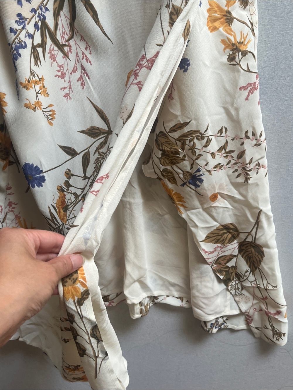 Reformation Kourtney Cream Floral Midi Dress Sweetheart Slit Size 12 - Picture 7 of 14